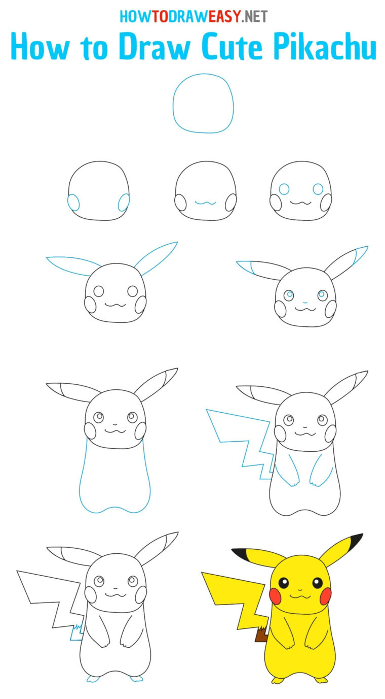 How To Draw Pikachu Easy – How To Draw Easy dedans Dessin Facile Pikachu génial