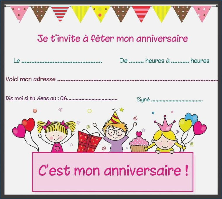 Imprimer Carton Invitation  Serrureriesucyenbrie En 2019  Carte tout Carte Invitation Anniversaire À Imprimer