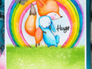 Inkon3: Rainbow Hugs Friendship Card  No Line Coloring Using Atelier Inks serapportantà Rainbow Friends Dessin tutoriel