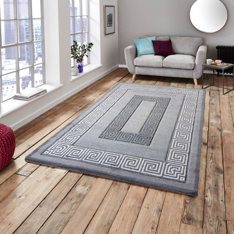 Koton – Tapis Tendance Square Gris 120X160Cm – Pas Cher Achat  Vente destiné Tapis Tendance 2023 vous pouvez essayer