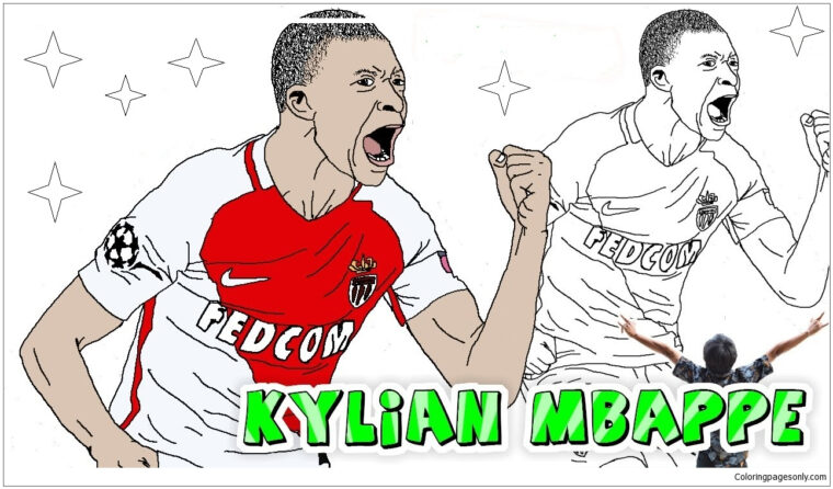 Kylian Mbappé-Image 9 Coloring Pages – Kylian Mbappé Coloring Pages destiné Dessin Mbappe Facile tutoriel