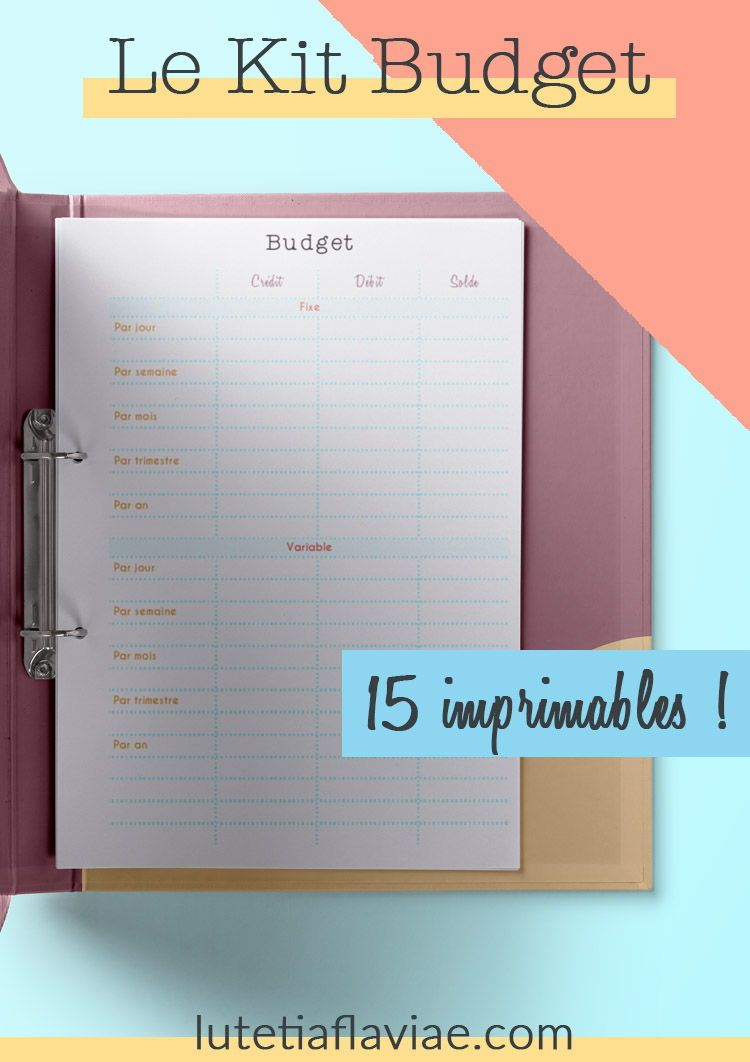 Le Kit Budget - Slow Créativité  Budget Imprimable, Planificateur De serapportantà Gratuit Fiche Budget Mensuel À Imprimer 