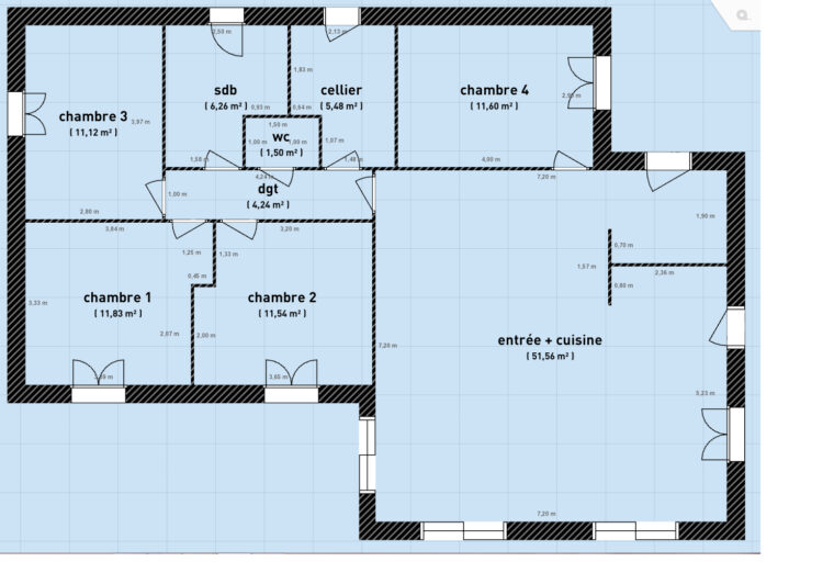 Maison Plain Pied 4 Chambres Plan encequiconcerne Plan Maison Plain Pied 4 Chambres