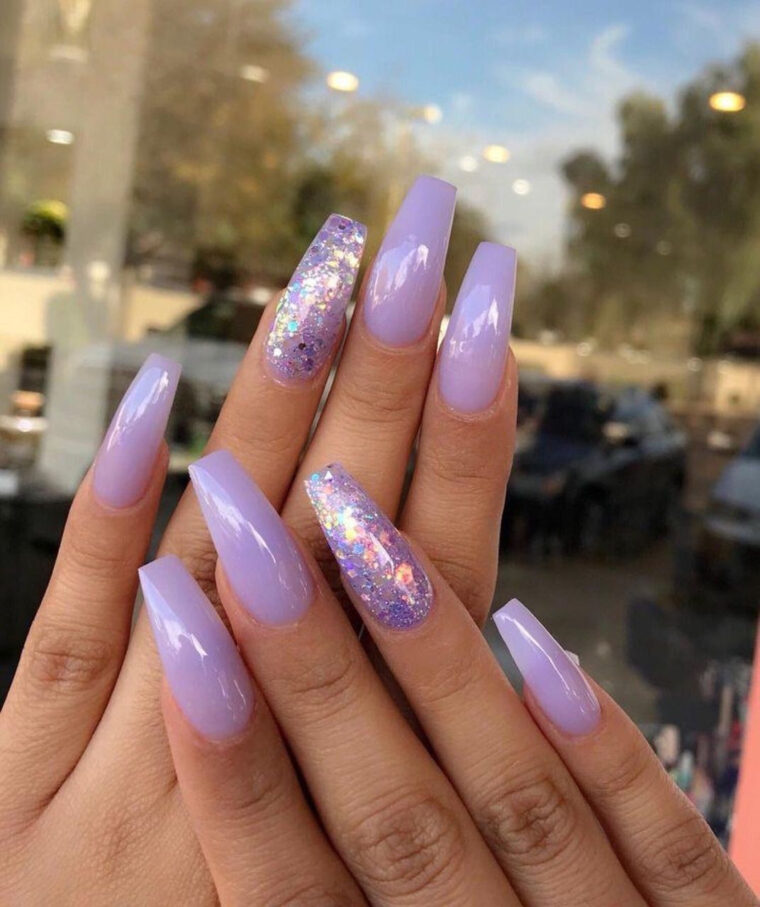 Manicure: The Latest Colorful Trends In 2020  Purple Acrylic Nails dedans Ongle En Gel Été génial