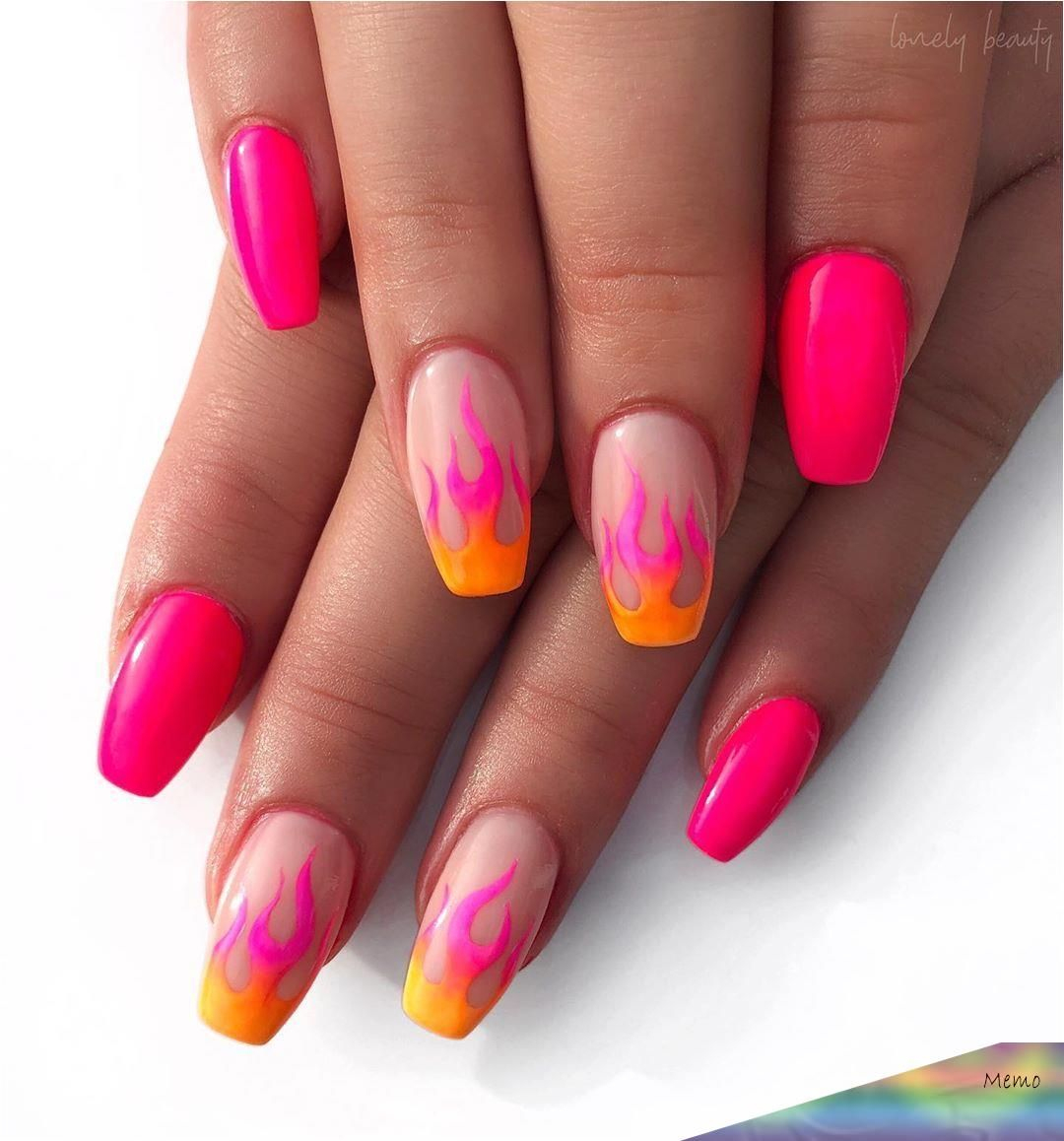 Mar 24, 2020 - Neon Nail Trend Is Going Crazy. If You Are Someone Who avec Idee Ongles Rose Fluo vous pouvez essayer 