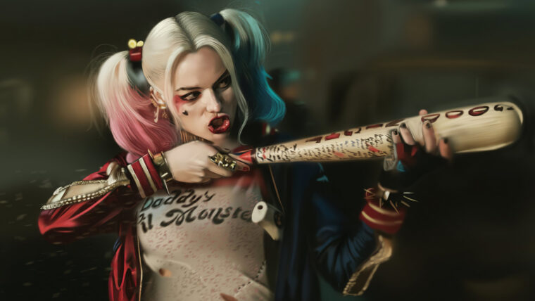 Margot Robbie Como Harley Quinn Fanart Fondo De Pantalla Id:4833 destiné Fond D&#039;Écran Harley Quinn vous pouvez essayer