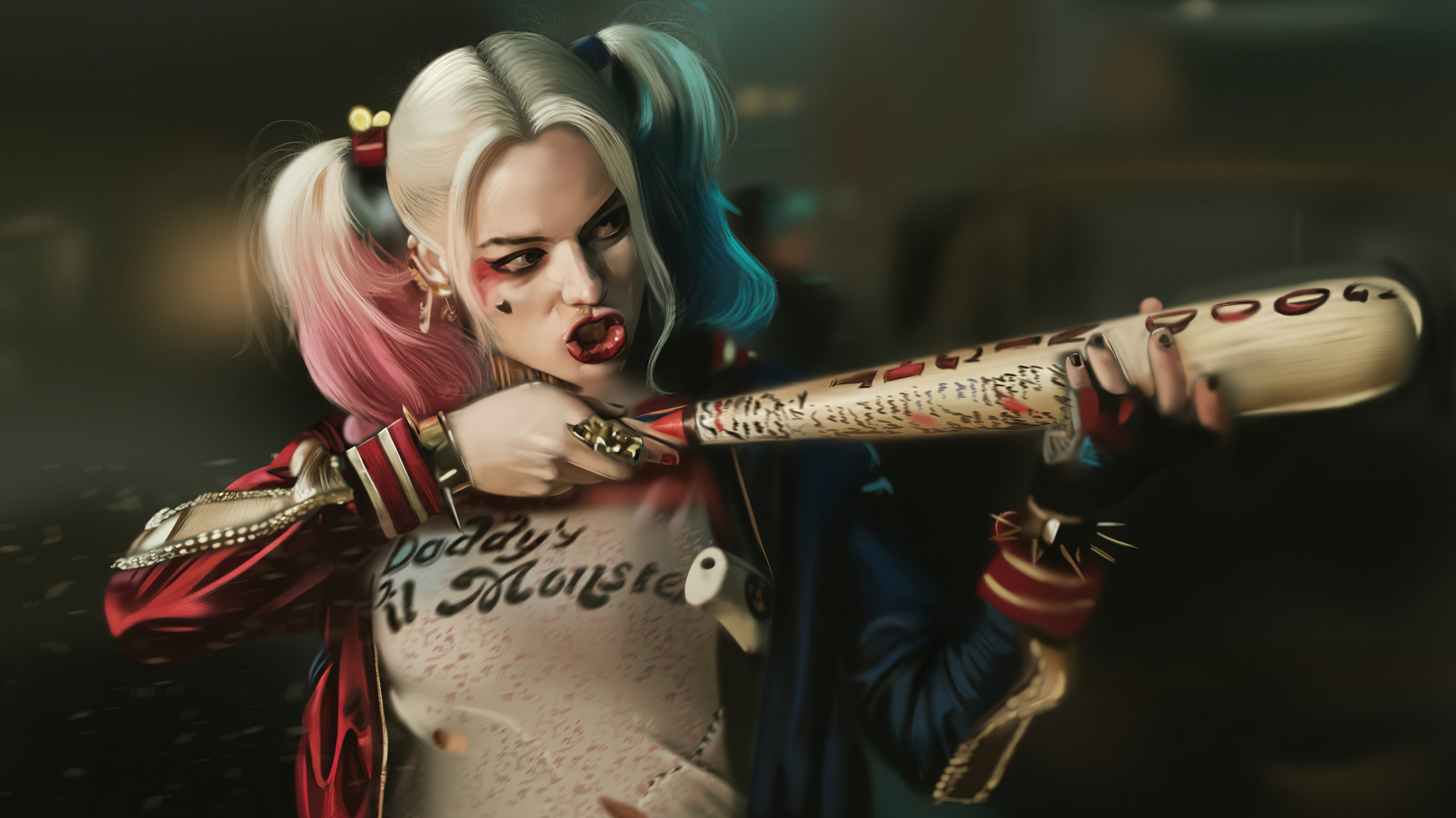 Margot Robbie Como Harley Quinn Fanart Fondo De Pantalla Id:4833 destiné Fond D&amp;amp;#039;Écran Harley Quinn vous pouvez essayer 