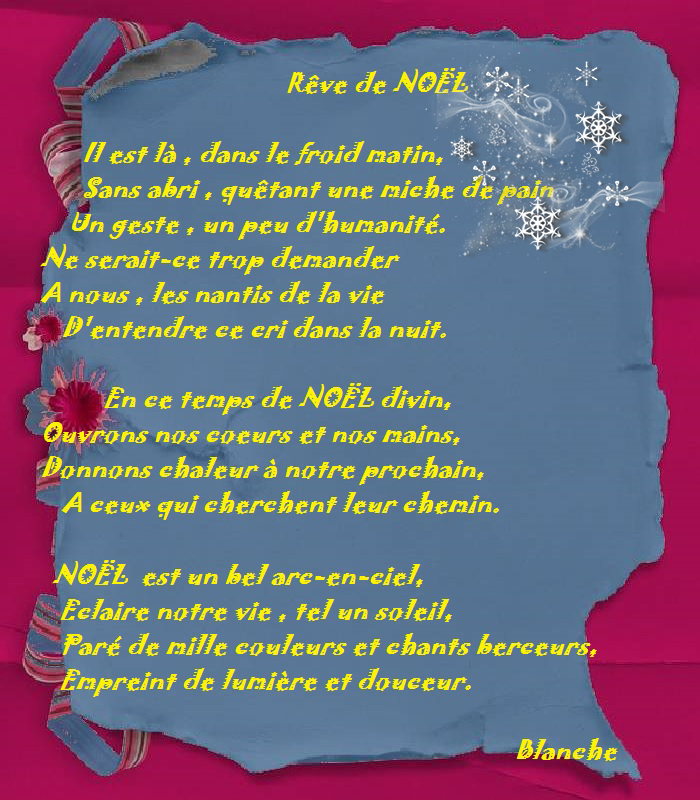 Mes Poemes à Poème De Noel 