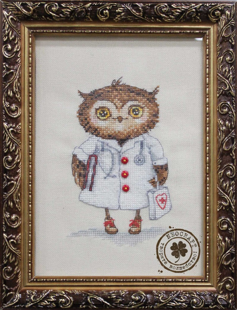 Mignon Hibou Moderne Compté Point De Croix Broderie Kit  Etsy avec Point De Croix Moderne