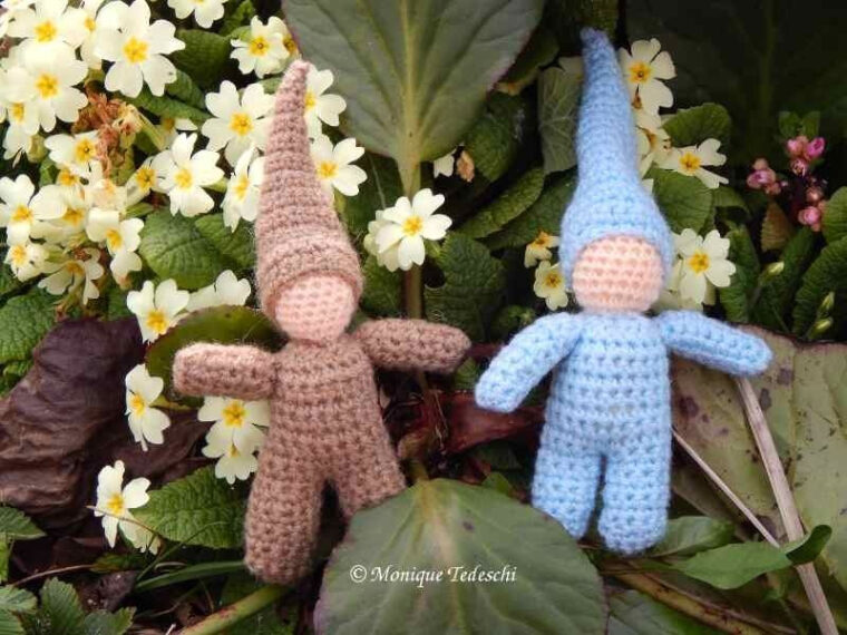 Mignons Petits Gnomes Tricotés  Lutin De , Lutin Crochet Tuto à Patron De Lutin Gratuit