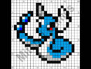 Minecraft - Pokémon - Dragonair (25X25 Pixel) (Template) - à Pixel Pokémon Facile