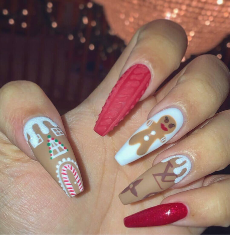 Ongles De Noël + 100 Motifs Simples Et Élégants À Décorer! – 💅 Ongles concernant Ongles Rouges Noel