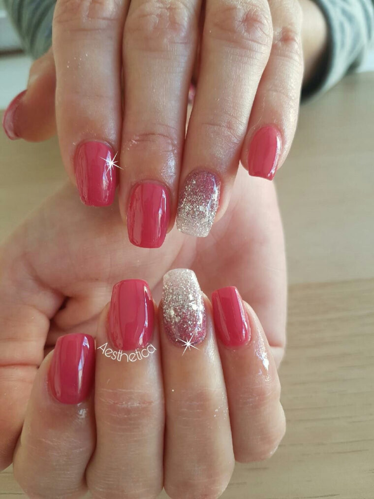 Ongles Rose Dégradé Paillettes Fade Nails, Rose Nails, Glitter pour Idee Ongles Paillettes intéressant