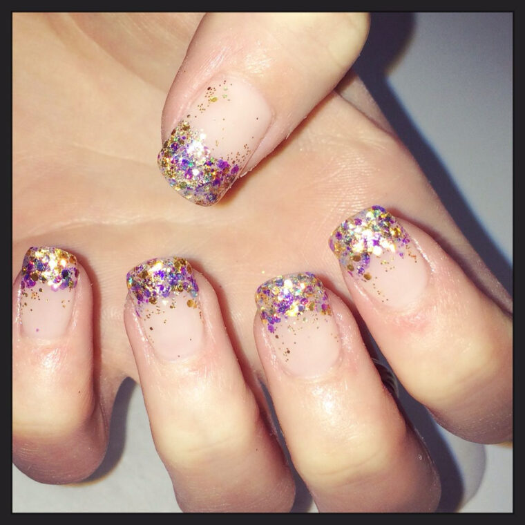 Paillettes  Paillettes avec Idee Ongles Paillettes