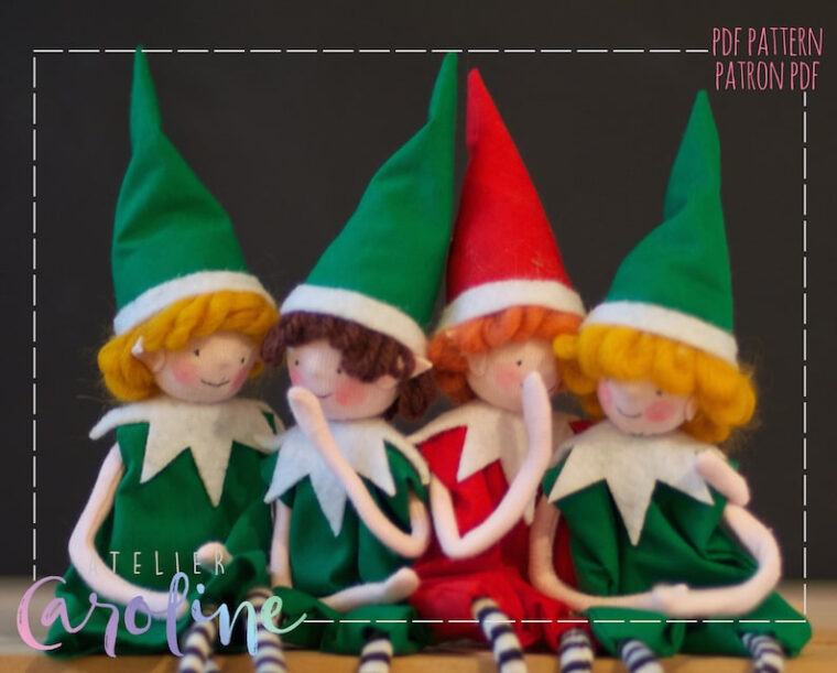 Patron Lutin Et Lutine – Etsy Canada tout Patron De Lutin Gratuit