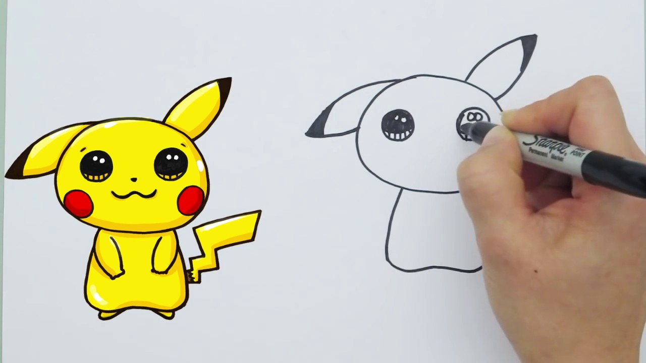 Pikachu Easy Drawing At Getdrawings  Free Download avec Dessin Facile Pikachu génial 