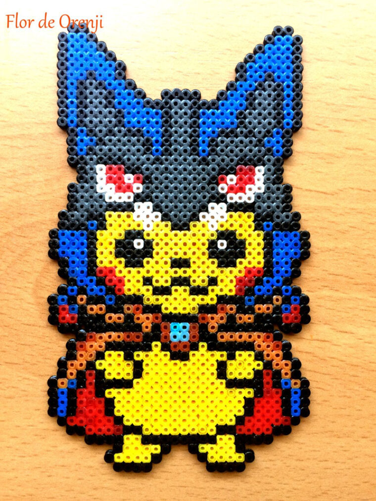 Pikachu Perler Pikachu Hama Perlen Charizard Von Flordeorenji Pokemon serapportantà Perles À Repasser Pokemon