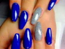 Pin By Dji Dji On Nails  Blue Glitter Nails, Blue Coffin Nails, Blue pour Ongle Bleu Et Blanc vous pouvez essayer