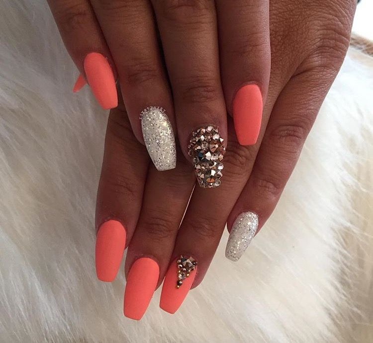Pin By Dominique On Nailzzzz  Nails, Pretty Nails, Nail Designs à Ete Ongle Corail 