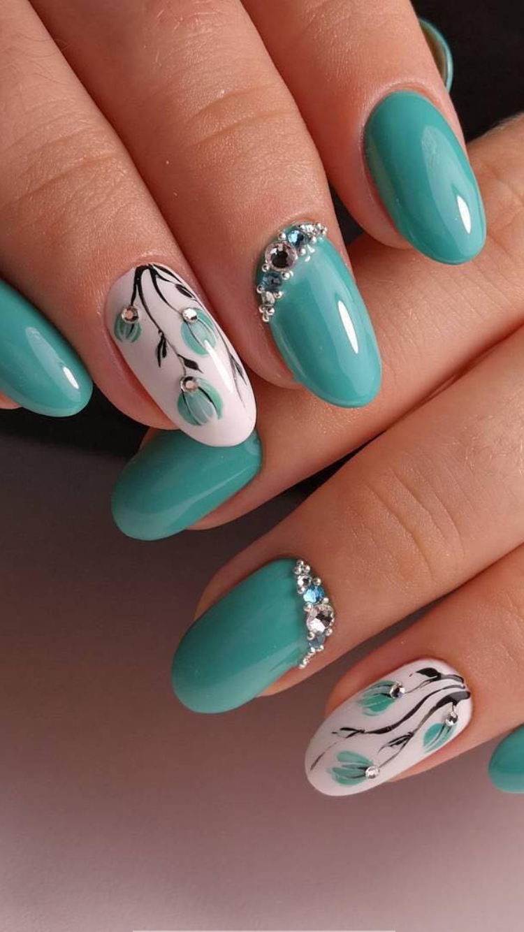 Pin By Maria Angela On Ногти  Floral Nail Art, Spring Nail Art, Floral destiné Ongles Printemps 2023 