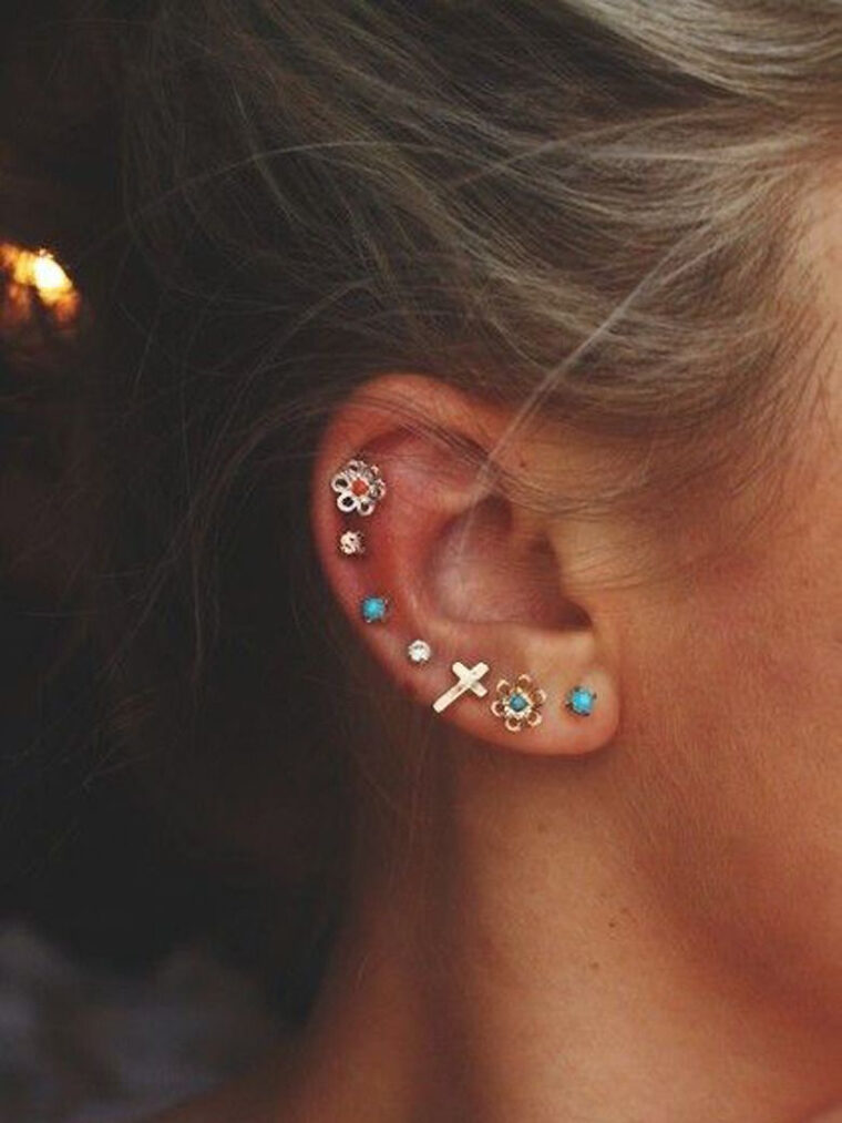 Pin On Fashion #Accessories destiné Idée Piercing Oreille