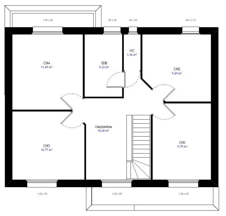 Plan De Maison 4 Chambres Modèle Lesmaisons 28 – Maisons à Plan Maison 4 Chambres