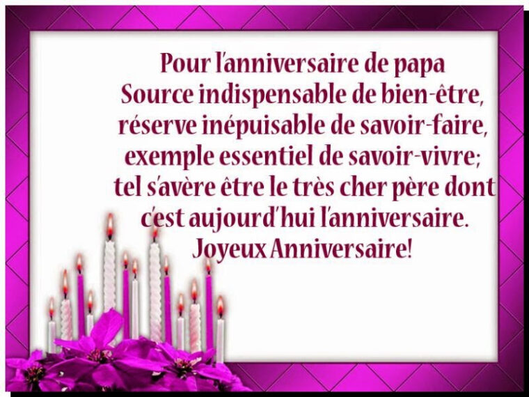 Poème Joyeux Anniversaire Papa ~ Poème Anniversaire avec Poemes Pour Papa