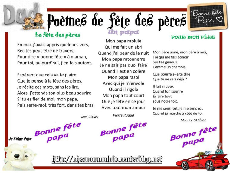 Poeme Pour Mon Papa à Poeme Pour Papa Court génial