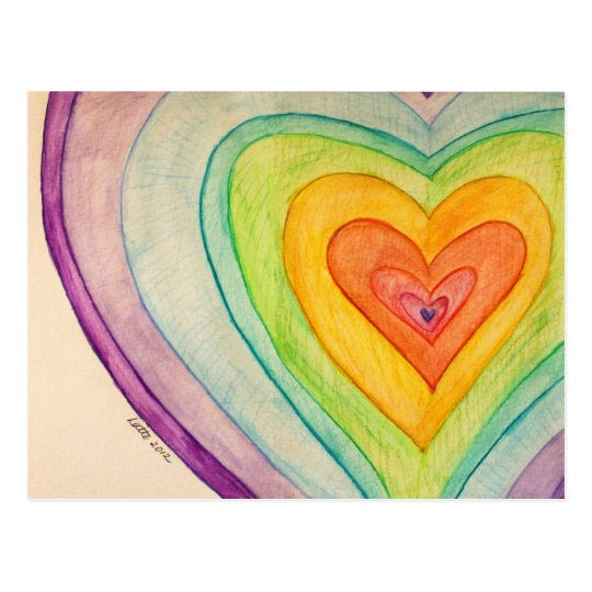 Rainbow Friendship Hearts Postcards Or Cards  Zazzle.co.uk pour Rainbow Friends Dessin