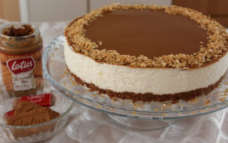 Recette Cheesecake Sans Cuisson Chocolat Blanc Et Pâte Spéculoos avec Recette Gâteau Spéculoos Mascarpone