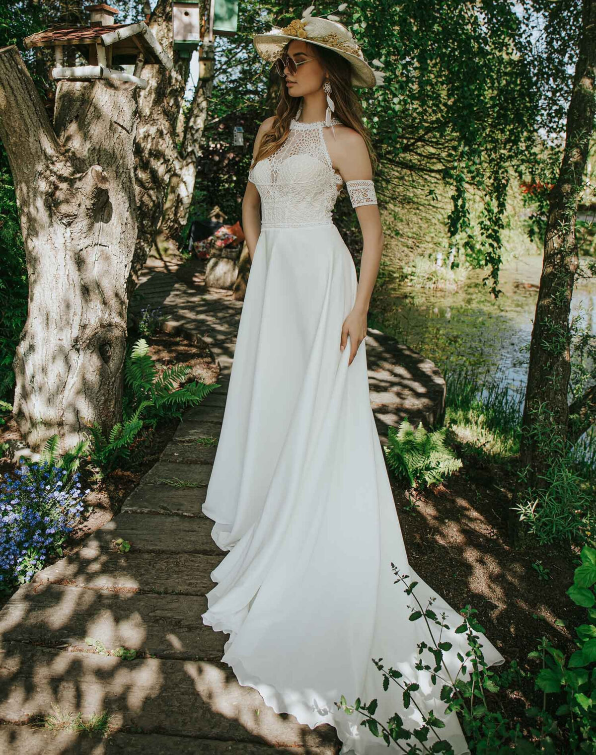 Robe De Mariage Bohème Mousseline Et Dentelle Bérénice avec Robe De Mariée Bohème