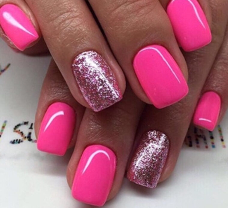 Semi Permanent, Nail Art, Beauty, Gel Nails, Pinterest, Neon Pink Nails avec Idée Couleur Ongles génial