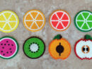Set Of 8 Fruit-Themed Perler Bead Coasters  Perler Bead Patterns dedans Perle Hama Modele