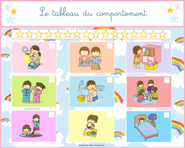 Tableau Du Comportement – Mountasiroun destiné Comportement Tableau De Motivation À Imprimer