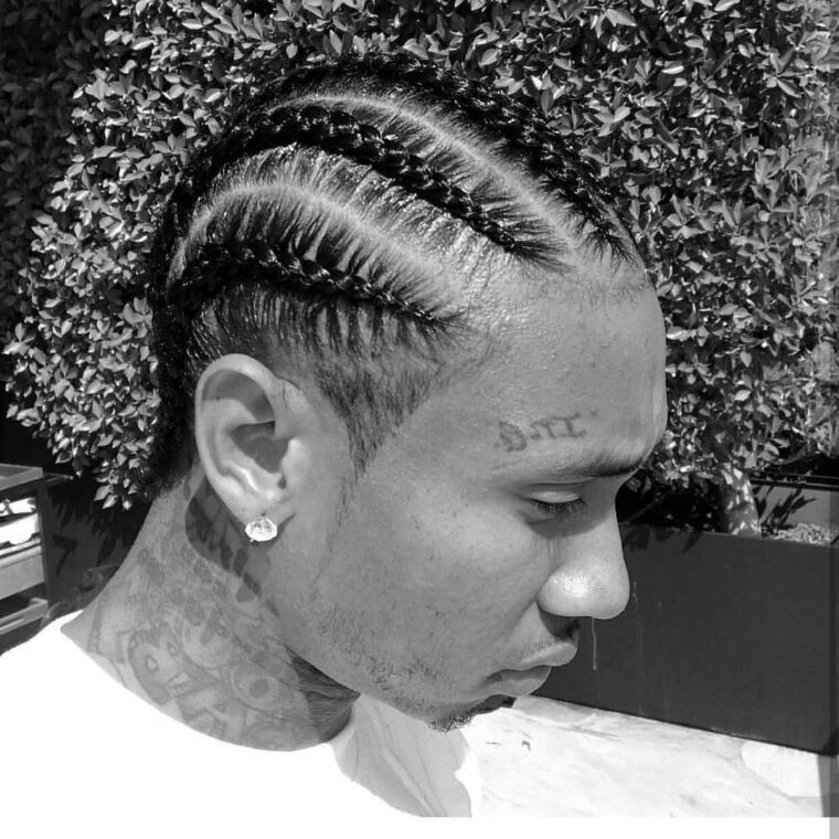 Team Curtains On Instagram: "Like The Look?! #Tyga Calls For Braids intérieur Natte Collé Homme