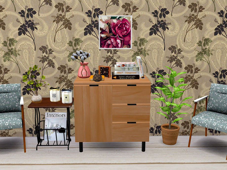 The Sims Resource - Cabinet (Natural Wood Color) pour Cc Sims 4 Meubles 