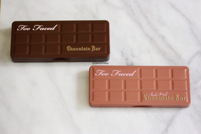 Too Faced Semi Sweet Chocolate Bar & The Original Chocolate Bar intérieur Candy Bar Palette