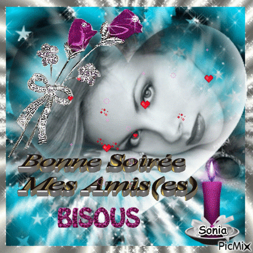 Trés Bonne Soirée A Tous,Bisous ;) – Gif Animé Gratuit – Picmix encequiconcerne Tendresse Bonne Soirée Bisous