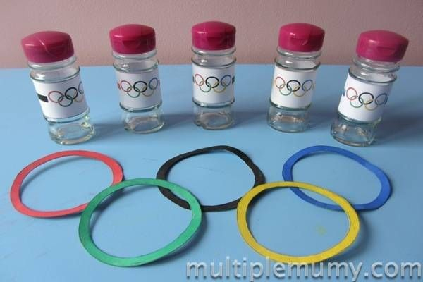 Un Jeu D'Anneaux Olympiques  La Cabane À Idées  Olympic Crafts tout Projet Jeux Olympiques Maternelle