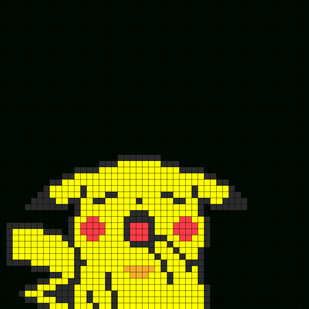 Yawning Pikachu Fuse Bead Perler Bead Pattern  Bead Sprites dedans Pixel Pokémon Facile intéressant