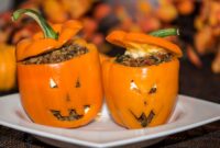 healthy halloween stuffed peppers