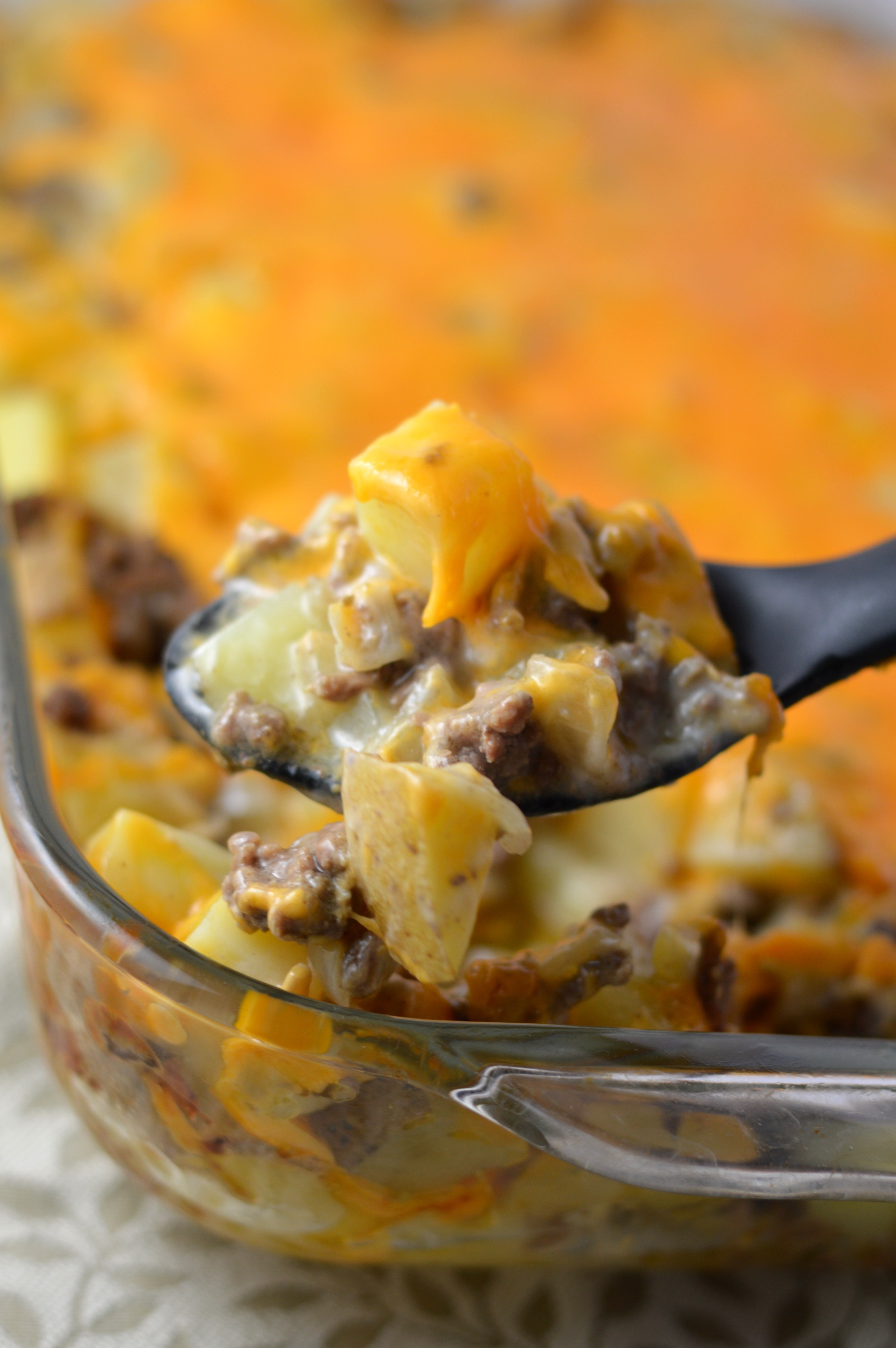 Ground Beef Potato Casserole | A Taste of Madness