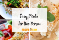 recipe ideas for one person recipe ideas for one person