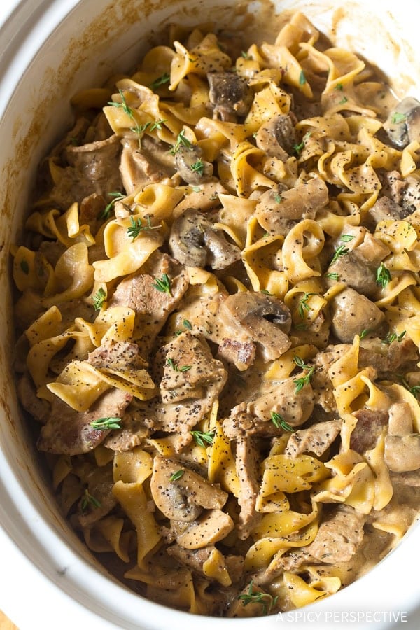 Best Ever Beef Stroganoff Slow Cooker Recipe - Beef Poster