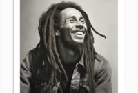 bob marley band black and white