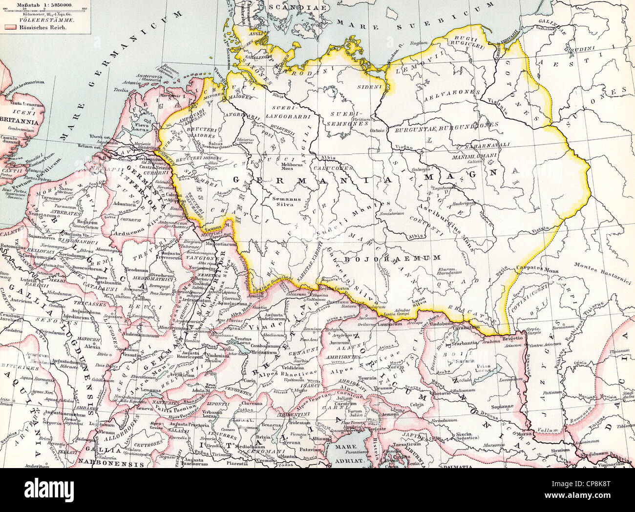 Map of germany 19th century hi-res stock photography and images - Alamy
