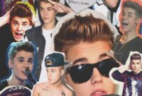 wall collage justin bieber song lyrics