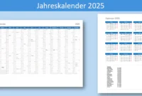 jahreskalender 2025 excel kostenlos jahreskalender 2025 excel kostenlos