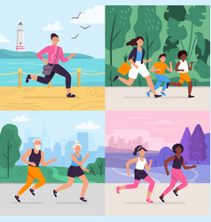  Flat running man athletic boy run animation Vector Image Bildidee 