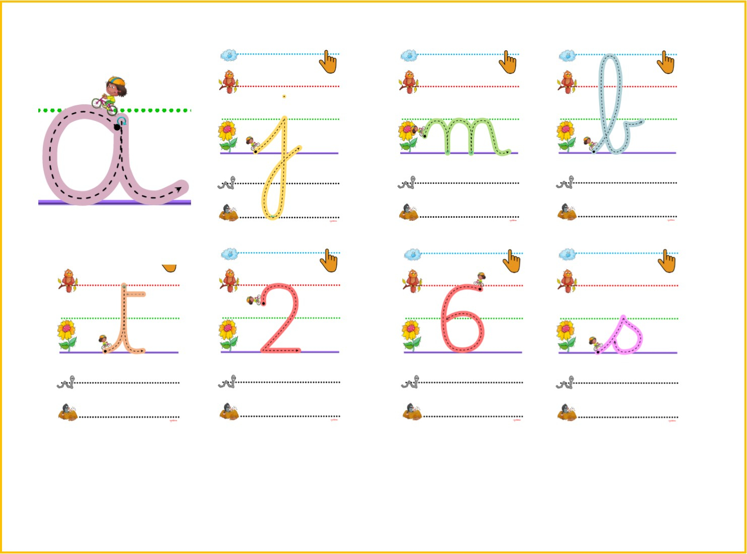  Ipotâme .tâme: Écriture Lettres De L'alphabet Et Chiffres Cp Illustration 
